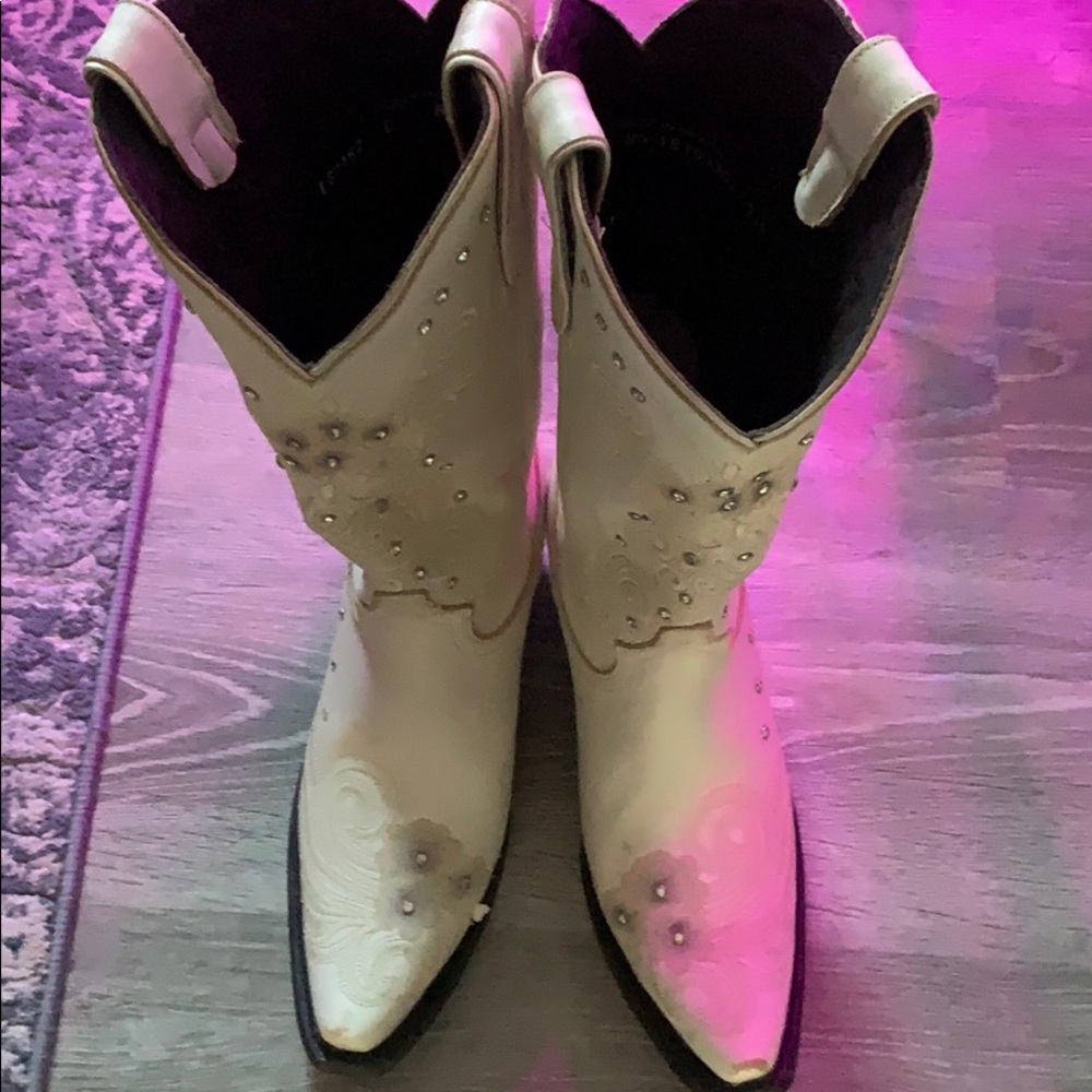 Worn once. Have slight rip on toe! Very small.